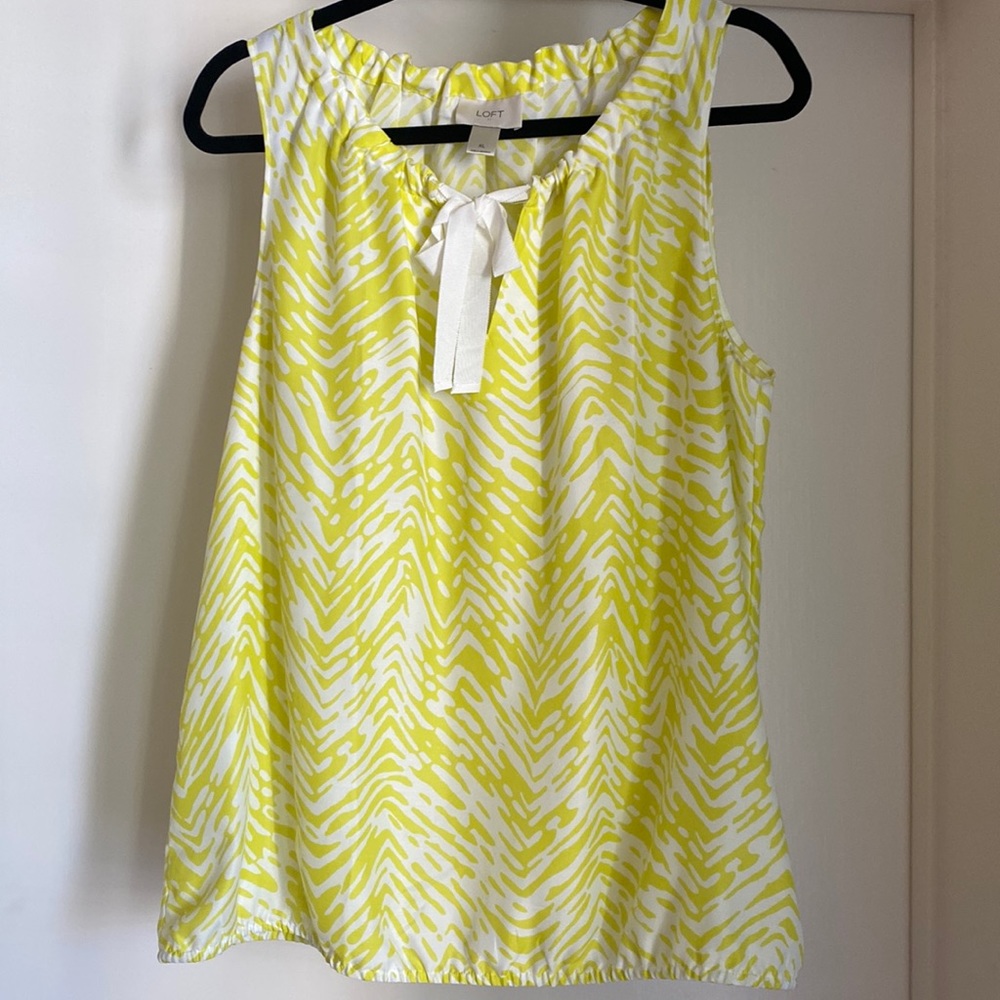LOFT XL tie front blouse